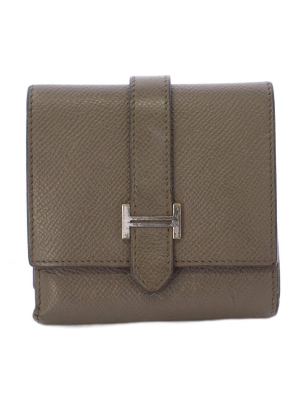 Hermes Bearn Rectoverso Bifold Wallet Compact Greige